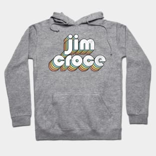 Jim Croce - Retro Rainbow Letters Hoodie